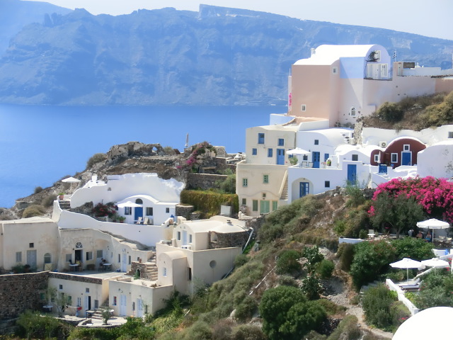 Oia - close-up of buildings