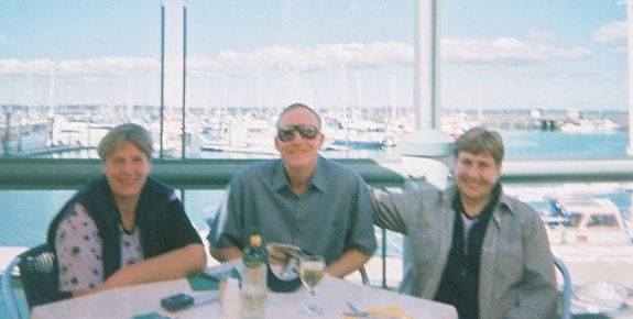 Hervey Bay Marina with Annie and Jan