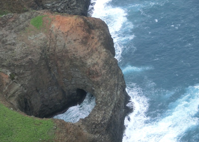 Na Pali collapsed sea cave - lateral shot