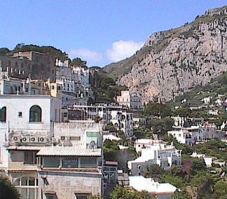 Capri Town View From Top Of Funicular