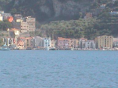 Sorrento-view of Marina Grande from the boat to Capri